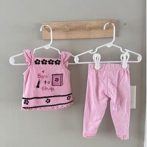 6M. Vintage 2pc "born to shop"set